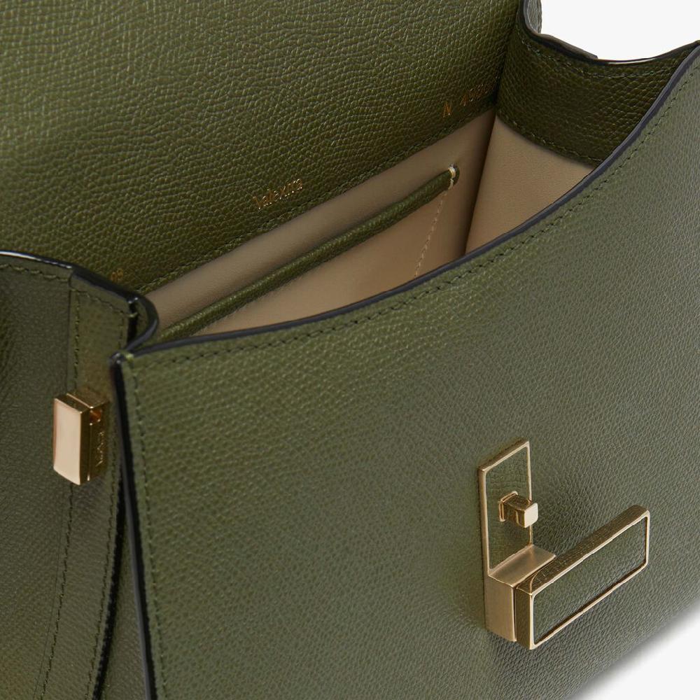 Valextra Borsa a mano Mini in Pelle Verde Militare | Valextra Iside Sconto di tempo limitato