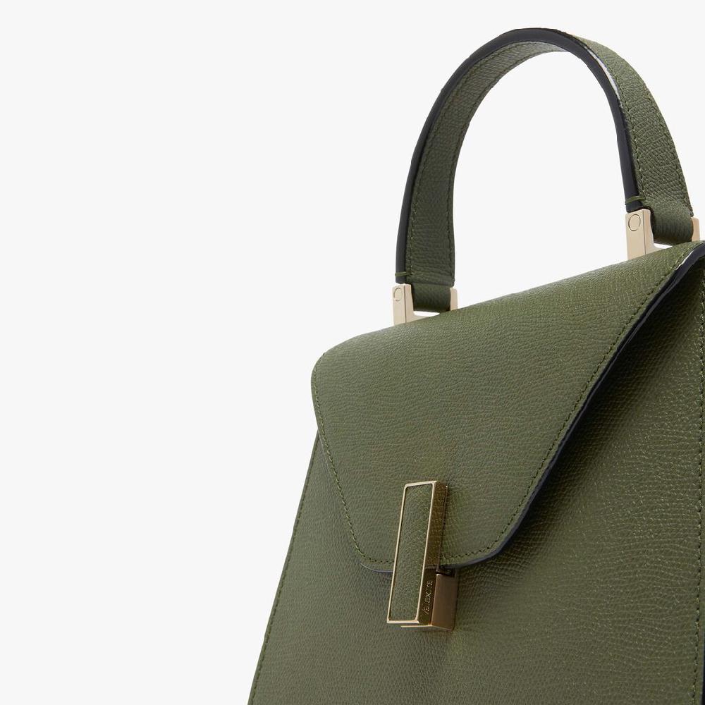 Valextra Borsa a mano Mini in Pelle Verde Militare | Valextra Iside Sconto di tempo limitato