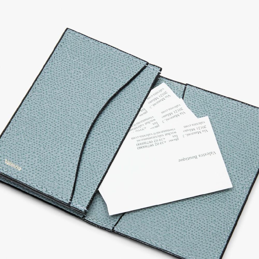 Valextra Porta carte di credito in Pelle Azzurra cerulea | Valextra Offerta speciale