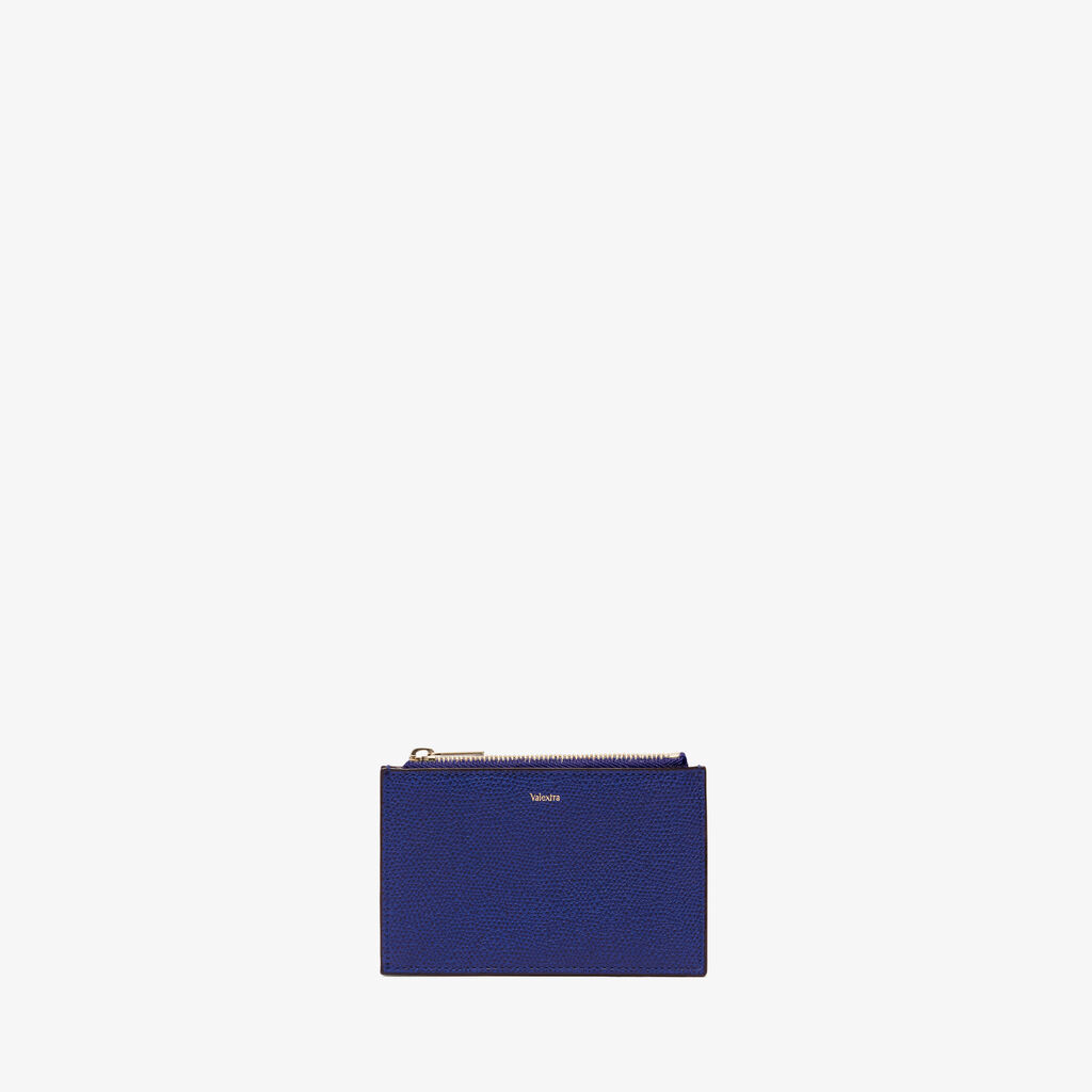 Valextra Portamonete in Pelle Blu | Valextra Grande vendita