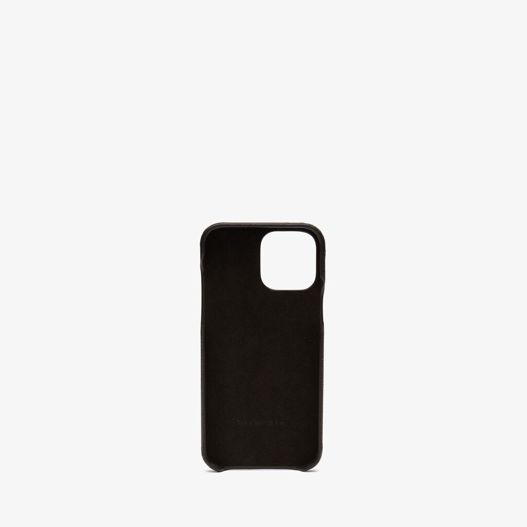 Valextra Cover rigida per Iphone 13 Pro Max in Pelle Nera | Valextra Black Friday