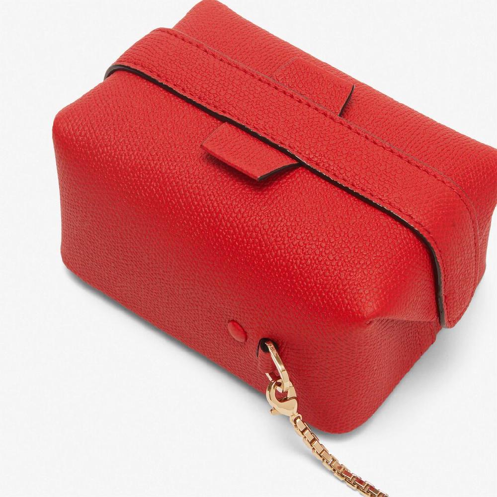 Valextra Borsa a tracolla Nano minimal in Pelle Rossa | Valextra Tric Trac Cyber Monday