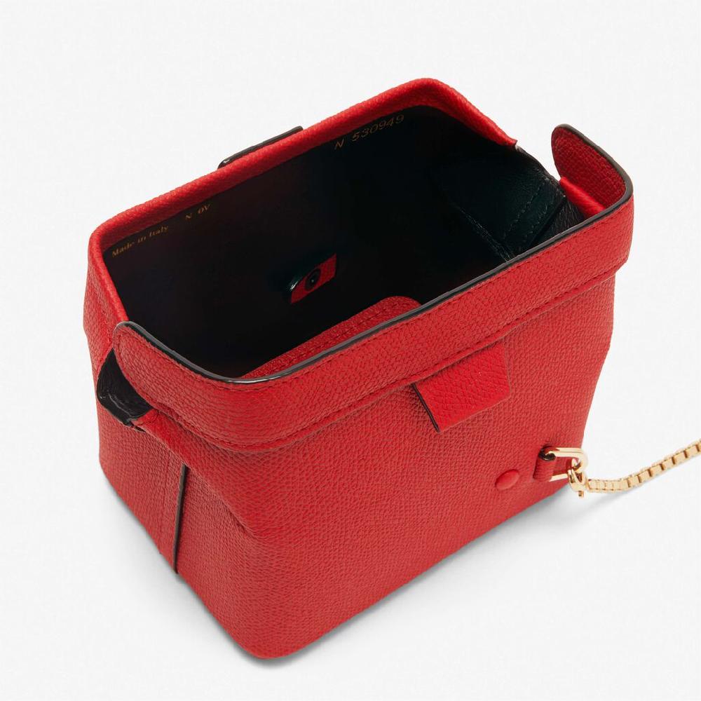 Valextra Borsa a tracolla Nano minimal in Pelle Rossa | Valextra Tric Trac Cyber Monday