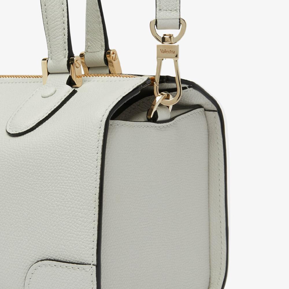 Valextra Borsa bauletto da Donna di Lusso in Pelle Bianca | Valextra Babila Offerta per la Festa della Mamma