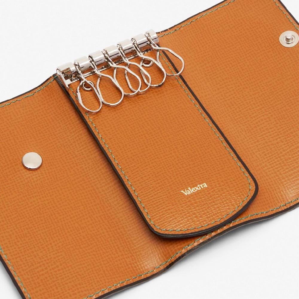 Valextra Portachiavi in Pelle Marrone | Valextra Offerta Giorno del Papà