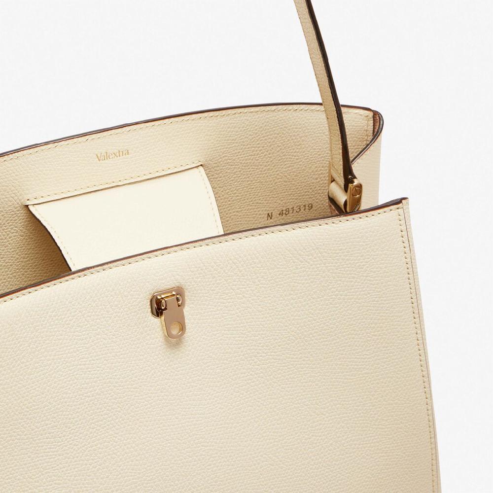 Valextra Borsa a spalla Media in Pelle Bianca | Valextra Brera Offerte esclusive