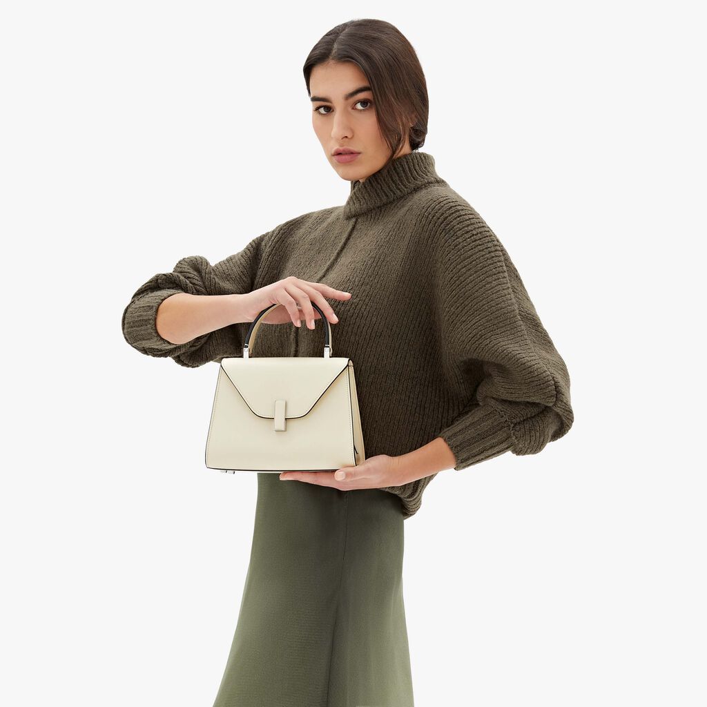 Valextra Borsa a mano Donna in Pelle palmellata Bianca | Valextra Iside Nuovi prodotti