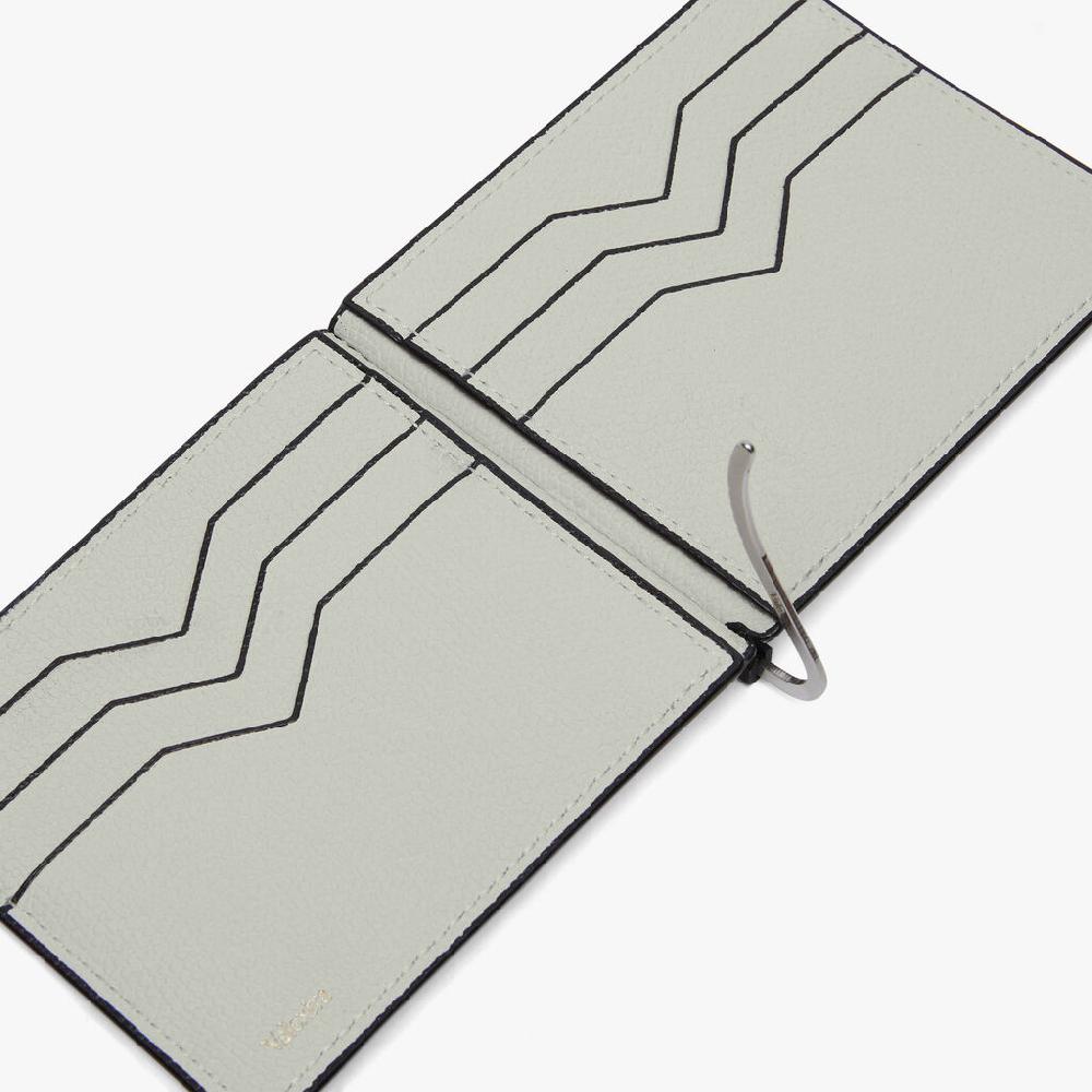 Valextra Portafoglio con fermasoldi in Pelle Bianco Ottico | Valextra Offerte stagionali