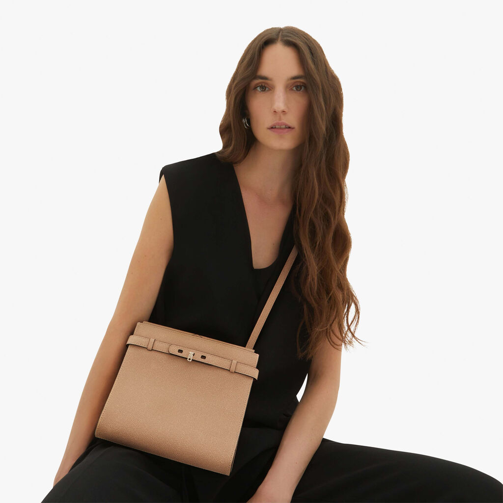 Valextra Borsa a tracolla in Pelle Beige con tasche | Valextra Brera Offerte giornaliere