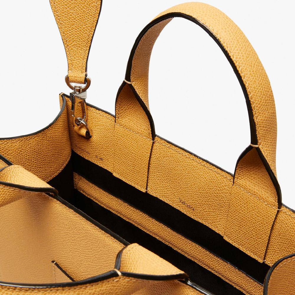 Valextra Tote bag con tracolla Mini in Pelle arancio-giallo | Valextra Boxy Rilascio limitato