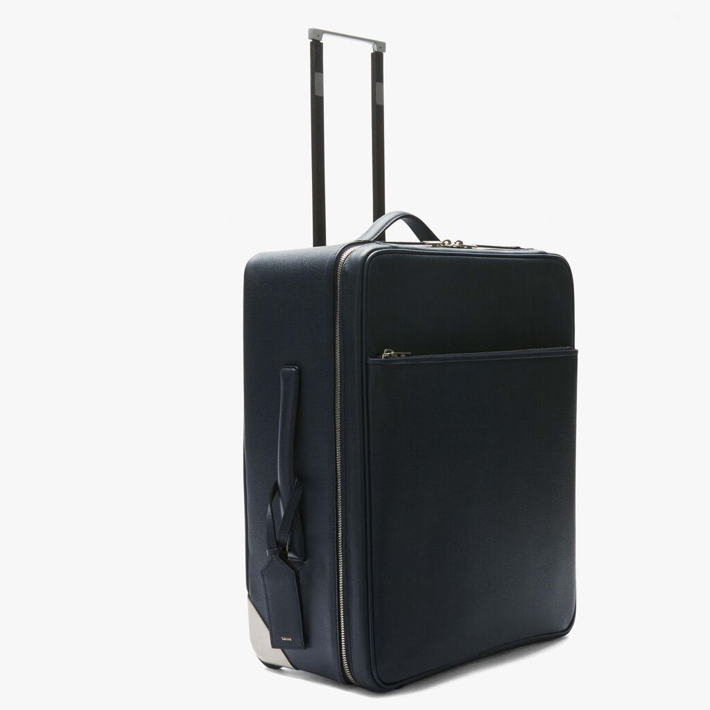 Valextra Valextra V-Line: Valigia trolley in Pelle Blu Ultimi tre giorni