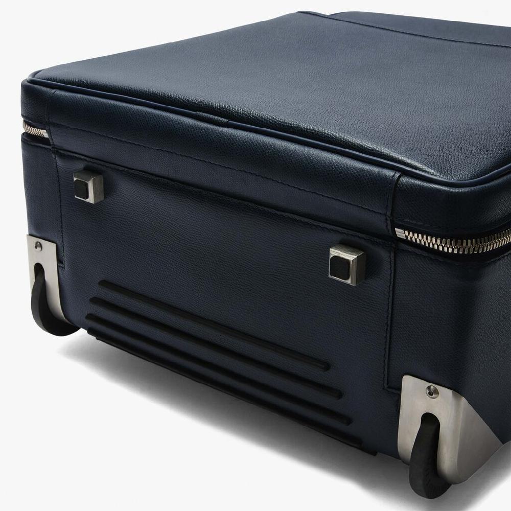 Valextra Valextra V-Line: Valigia trolley in Pelle Blu Ultimi tre giorni