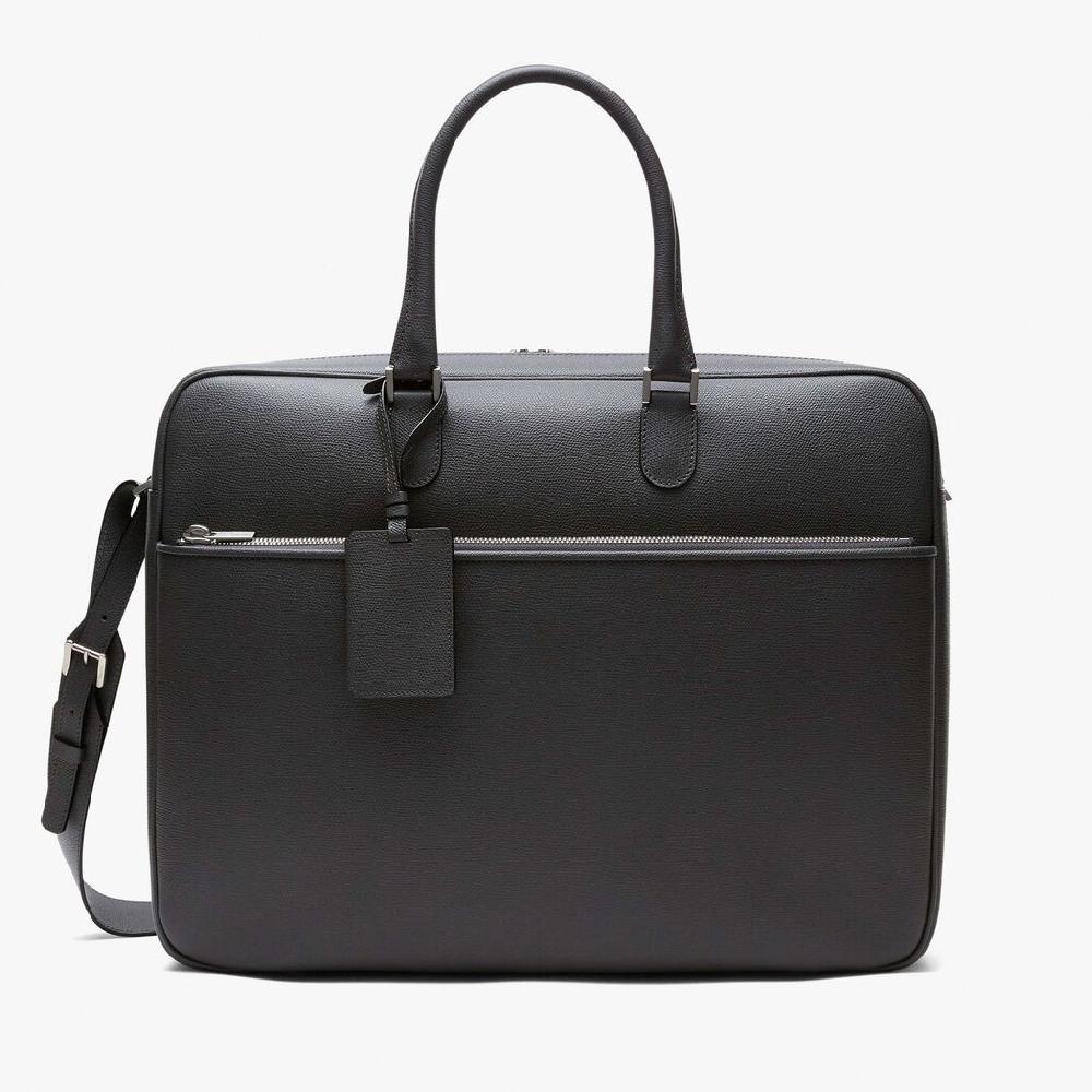 Valextra Valextra Avietta: Borsa business Grande in Pelle Grigia Latest stili