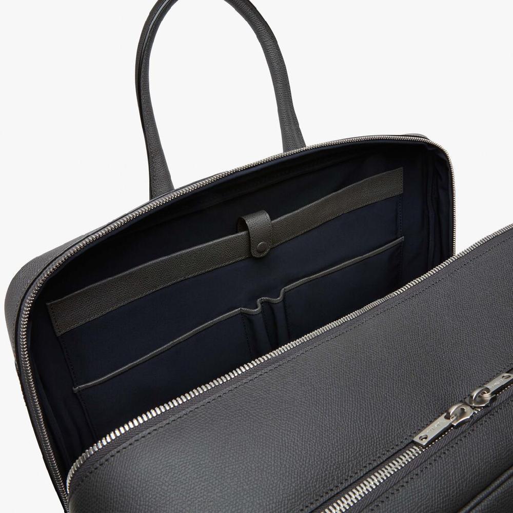 Valextra Valextra Avietta: Borsa business Grande in Pelle Grigia Latest stili