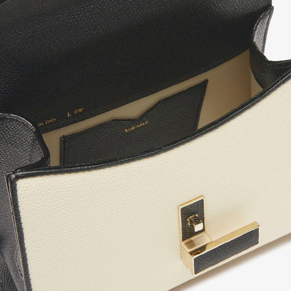 Valextra Borsa a tracolla da Donna in Pelle Bianca e Nera | Valextra Iside Only for today