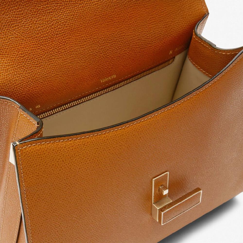 Valextra Borsa a mano Media in Pelle Marrone con manico | Valextra Iside Sconti questo mese