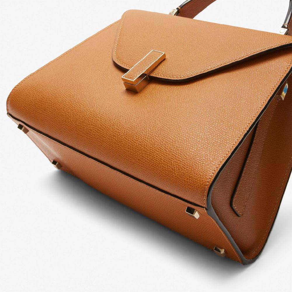 Valextra Borsa a mano Media in Pelle Marrone con manico | Valextra Iside Sconti questo mese