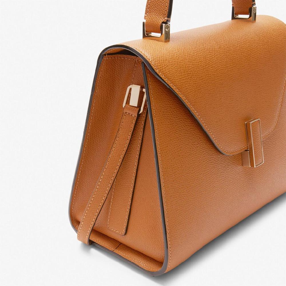 Valextra Borsa a mano Media in Pelle Marrone con manico | Valextra Iside Sconti questo mese