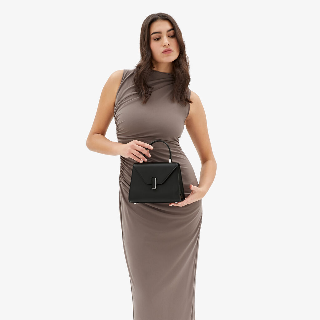 Valextra Borsa a mano da Donna in Pelle palmellata Nera | Valextra Iside Nuovo