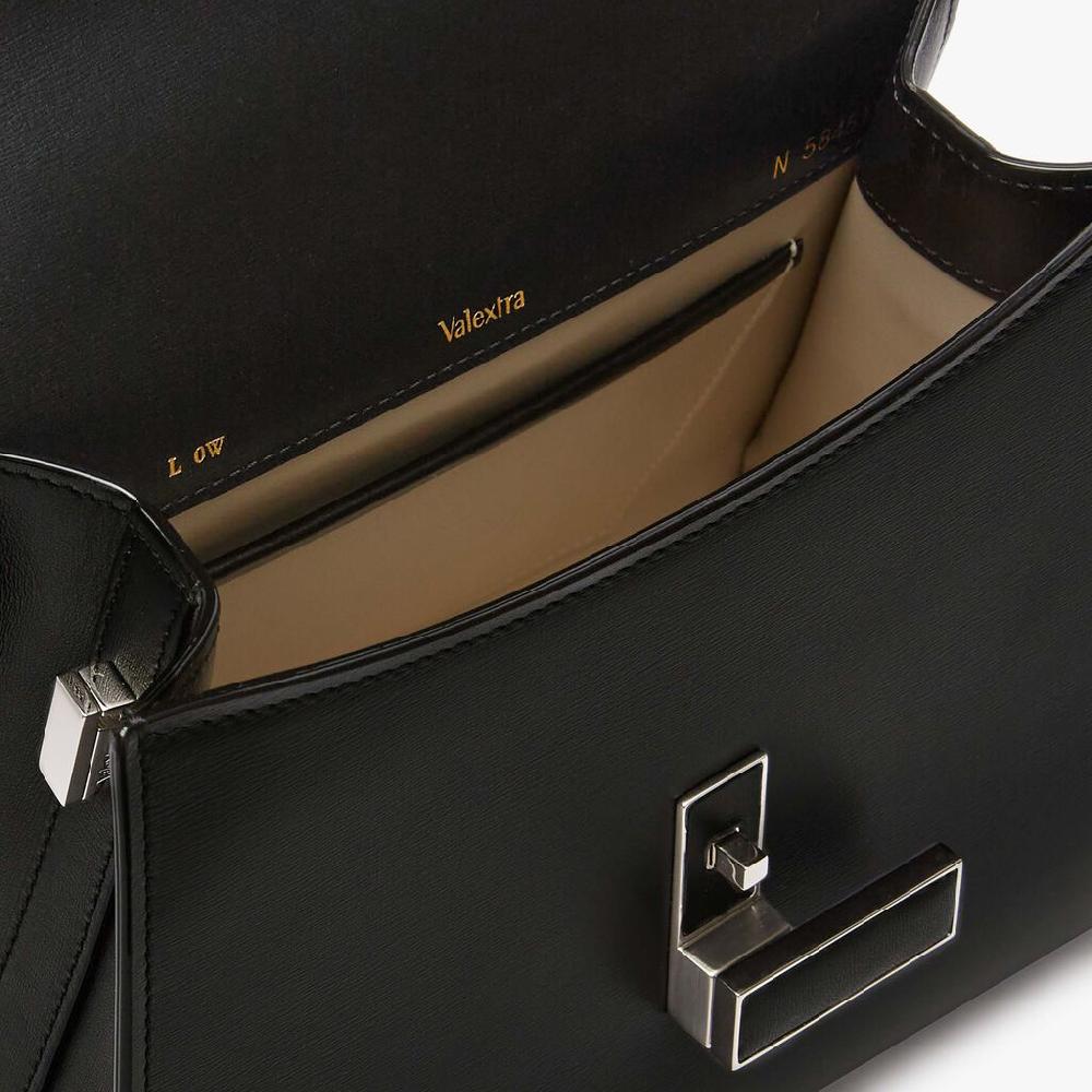 Valextra Borsa a mano da Donna in Pelle palmellata Nera | Valextra Iside Nuovo