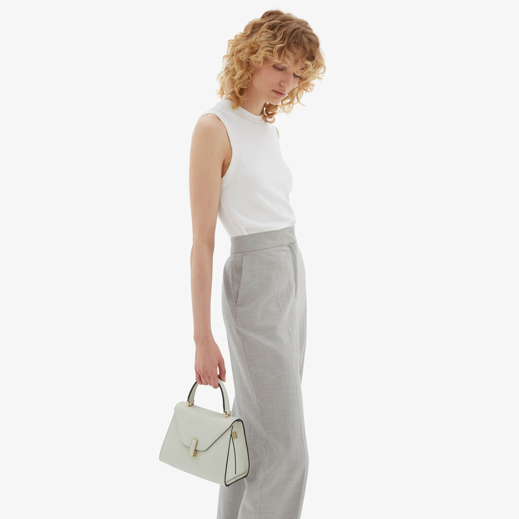 Valextra Borsa a mano Mini in Pelle Bianco Ottico | Valextra Iside Affare Del Giorno