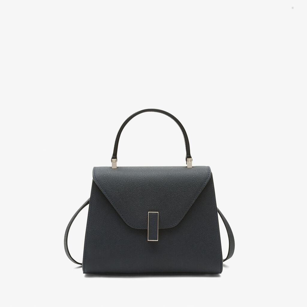 Valextra Borsa a mano Mini in Pelle Blu Ottanio | Valextra Iside Sottocosto