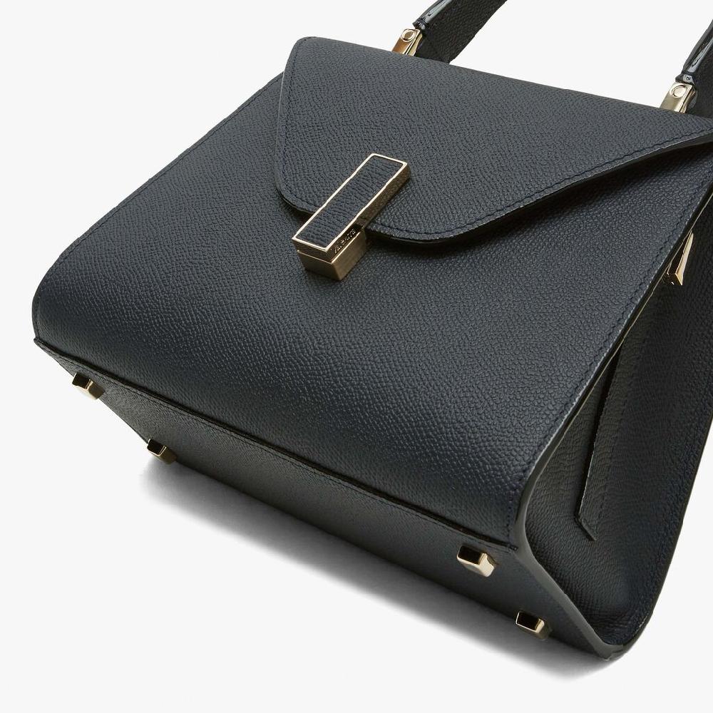 Valextra Borsa a mano Mini in Pelle Blu Ottanio | Valextra Iside Sottocosto