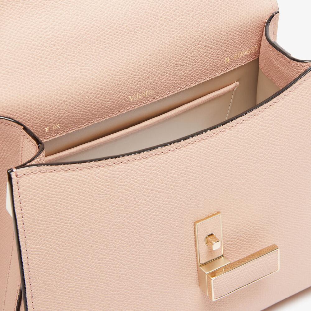 Valextra Borsa a Mano Iside Mini | Pelle di vitello Millepunte | Rosa Bonne Mine | Valextra Novità