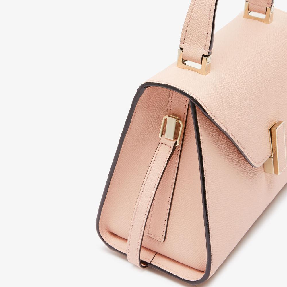 Valextra Borsa a Mano Iside Mini | Pelle di vitello Millepunte | Rosa Bonne Mine | Valextra Novità