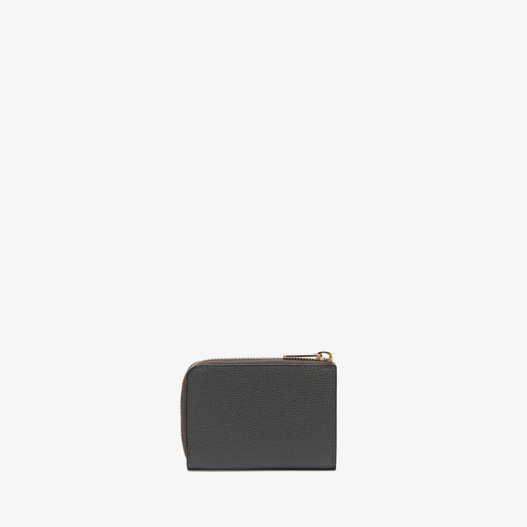 Valextra Portachiavi in Pelle Grigia | Valextra Zip Around Online