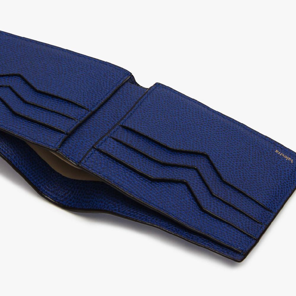 Valextra Portafoglio piccolo con portacarte in Pelle Blu | Valextra Offerte
