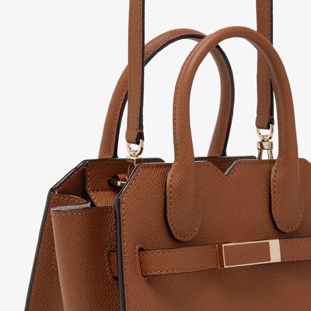 Valextra Borsa a Tracolla Milano Micro | Pelle di vitello Millepunte Soft | Marrone Cioccolato | Valextra Vendita Calda