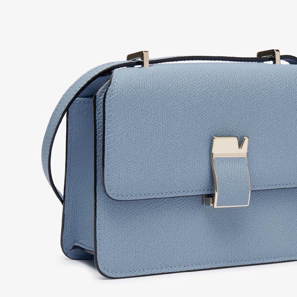 Valextra Borsa a tracolla da Donna in Pelle Azzurra | Valextra Vendita Economica