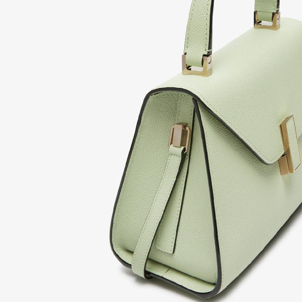 Valextra Borsa a mano da Donna Mini in Pelle Verde | Valextra Iside Moda