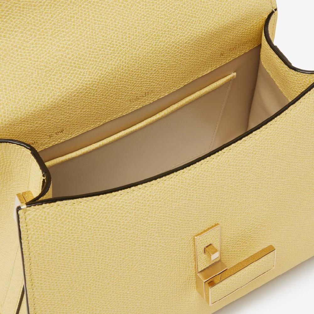 Valextra Borsa a mano Donna Mini in Pelle rigida Gialla | Valextra Iside Spedizione gratuita