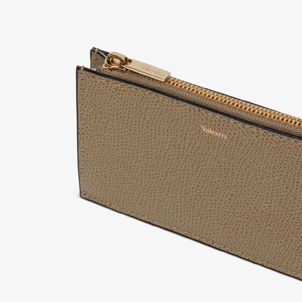 Valextra Portamonete e porta carte in Pelle Marrone Tortora | Valextra Offerta speciale