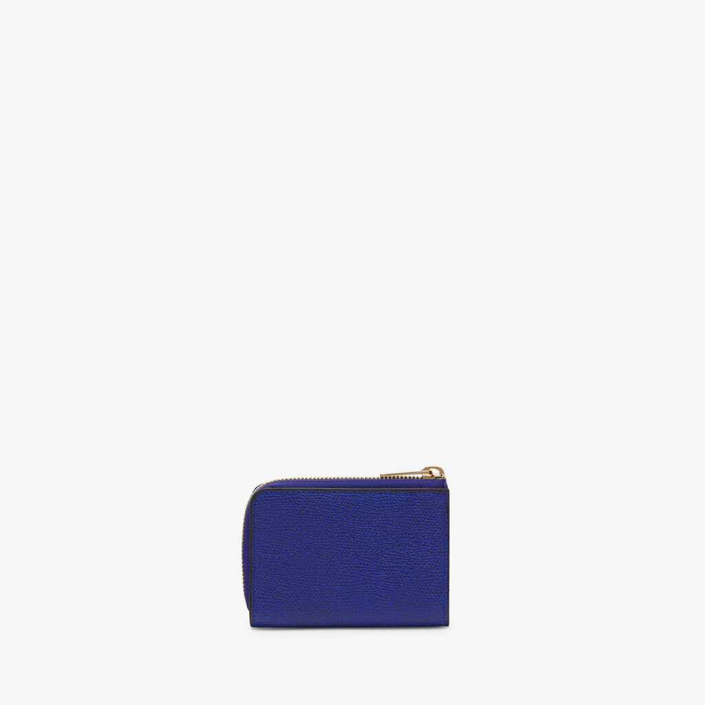 Valextra Portachiavi da Donna in Pelle Blu | Valextra Zip Around Shopping online