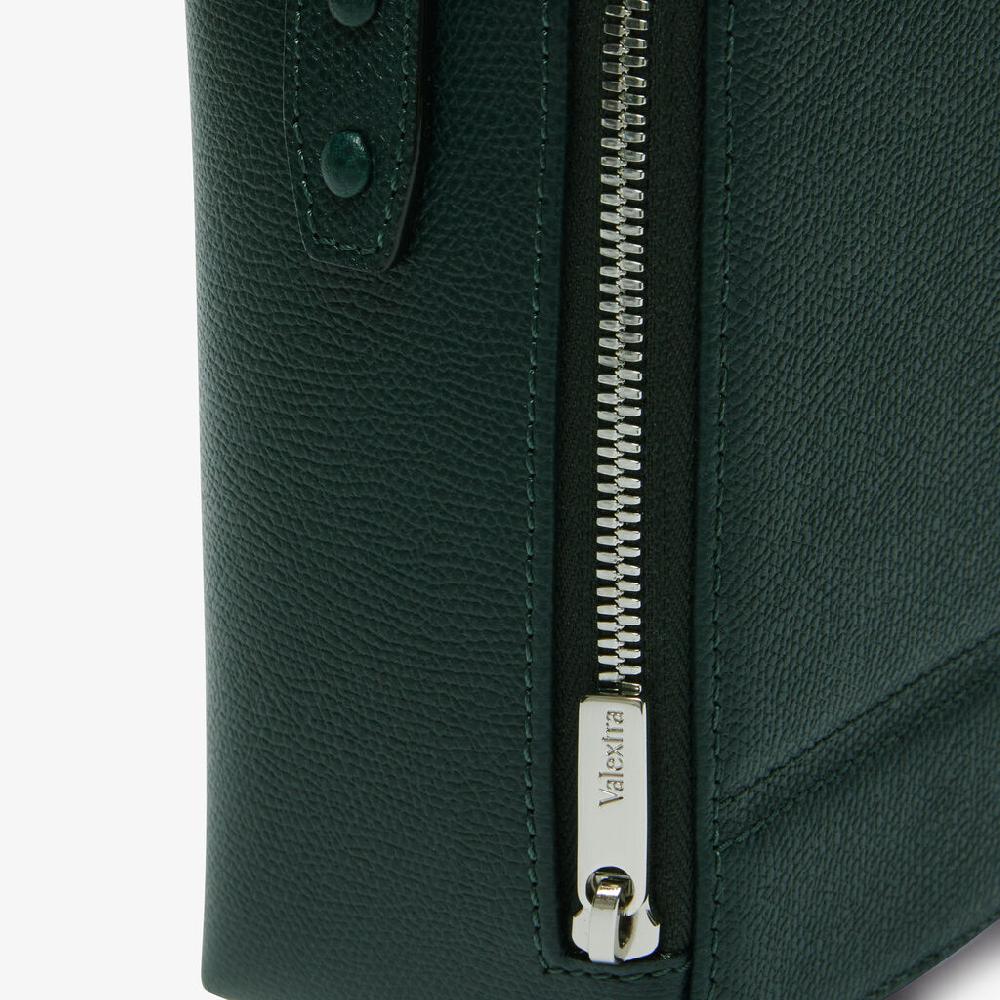 Valextra Borsa a tracolla da Donna in Pelle Verde | Valextra Tric Trac Vendite stagionali
