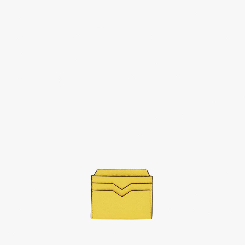 Valextra Portatessere e carte di credito in Pelle Gialla | Valextra Offerta Anniversario