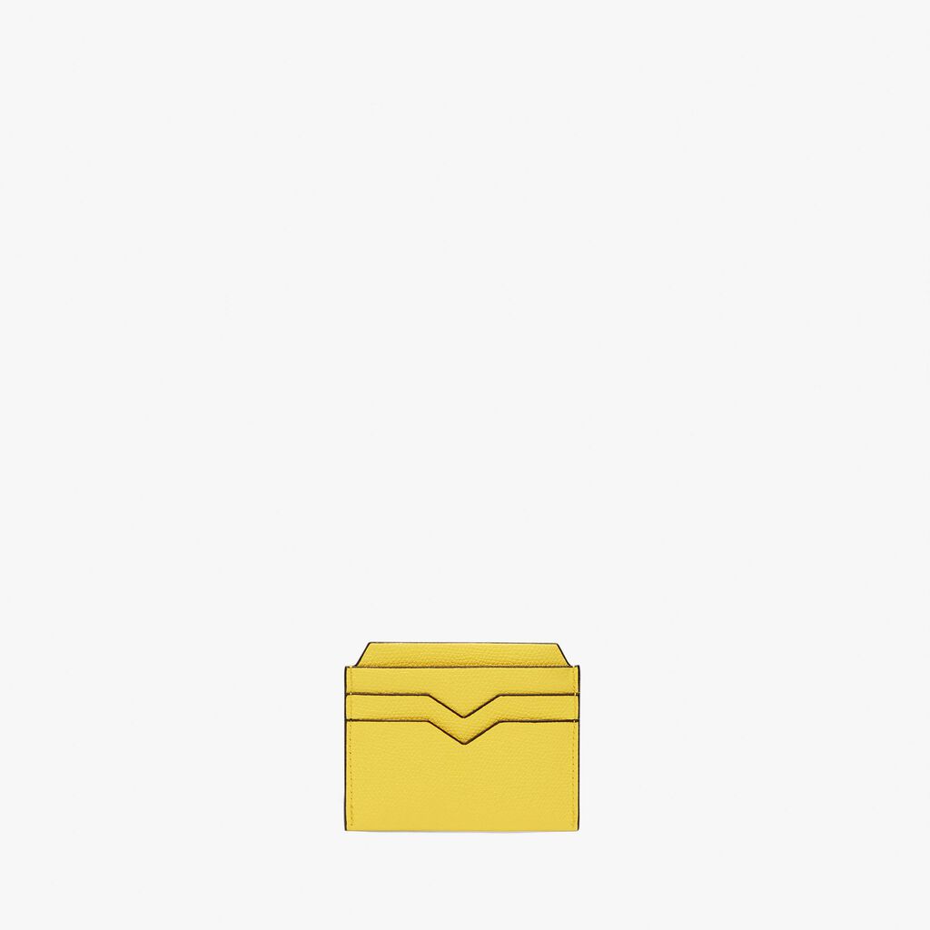 Valextra Portatessere e carte di credito in Pelle Gialla | Valextra Offerta Anniversario