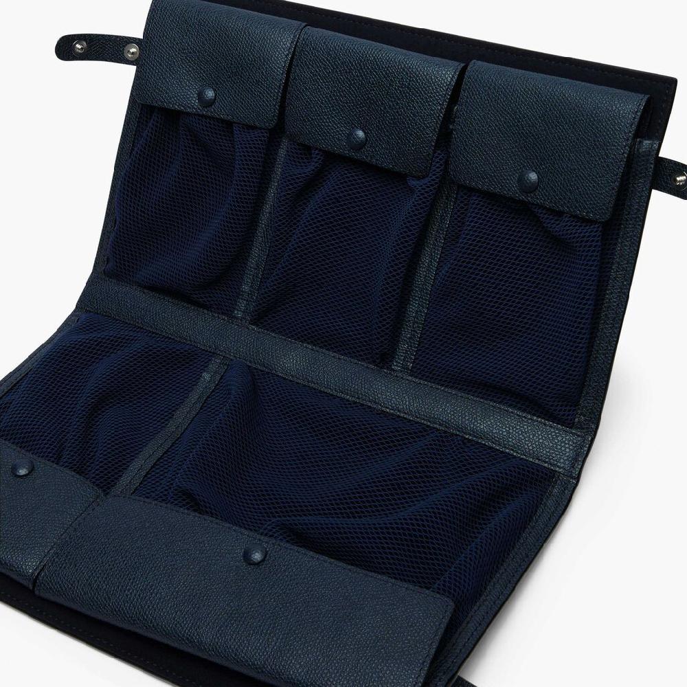 Valextra Portacavi pieghevole in Pelle Blu | Valextra piccola pelletteria Online Outlet