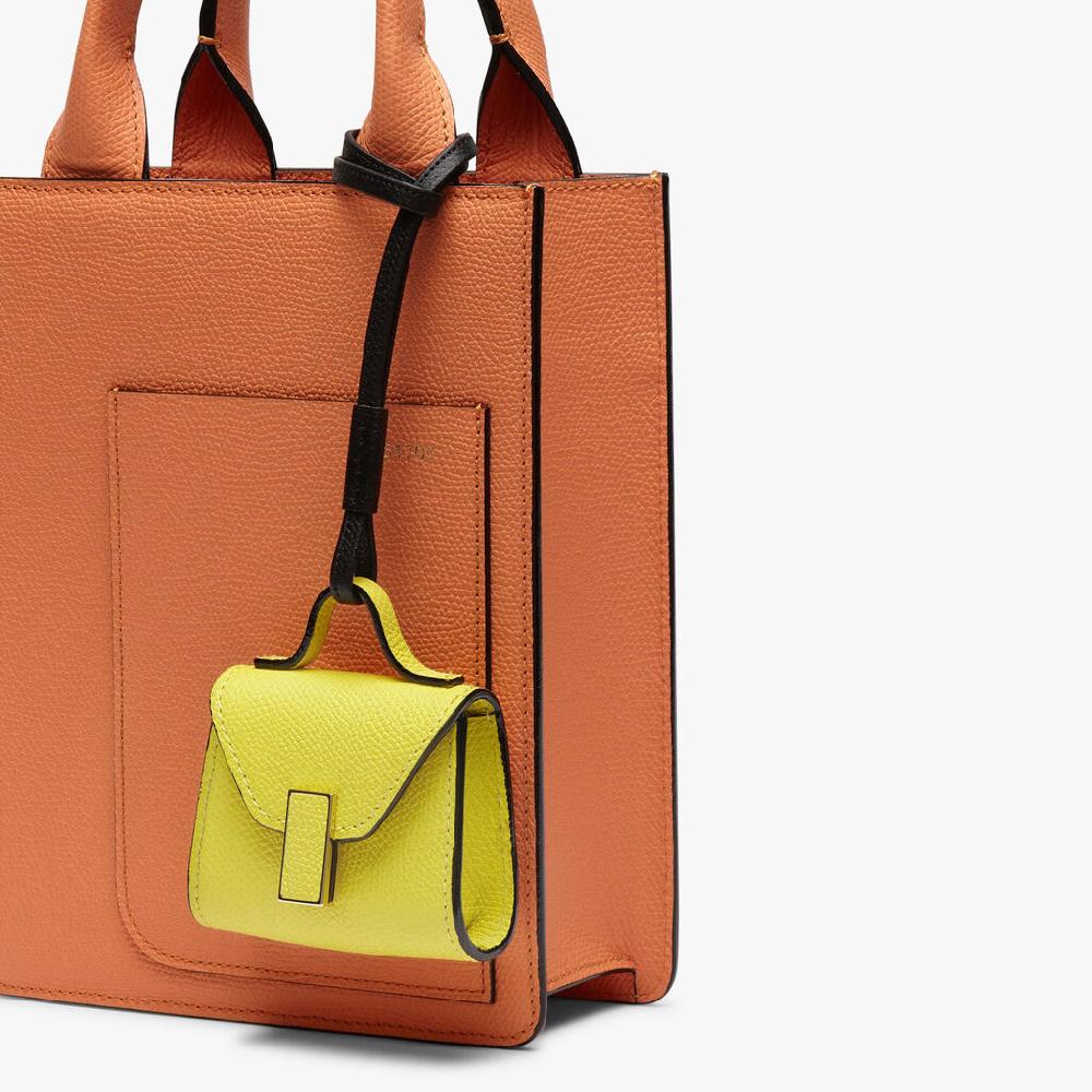 Valextra Charm per borsa da Donna in Pelle Gialla | Valextra Iside Grandi sconti