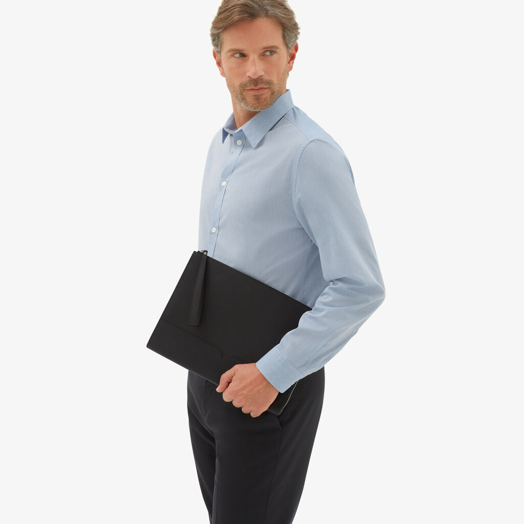 Valextra Portfolio da Uomo di Lusso in Pelle Nera | Valextra V-Line Nuovi prodotti