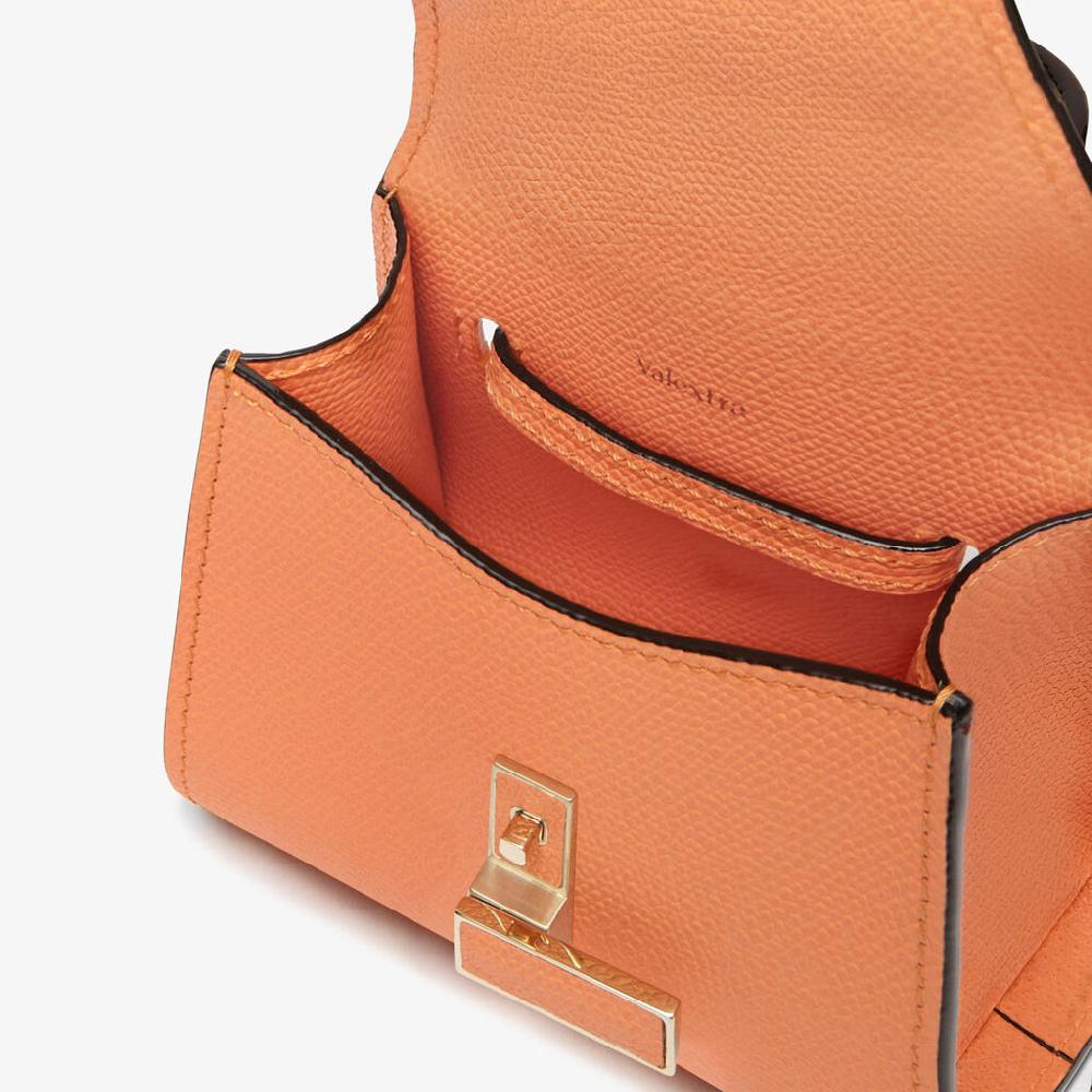 Valextra Portafoglio grande da Donna in Pelle Arancione | Valextra Iside Offerte stagionali