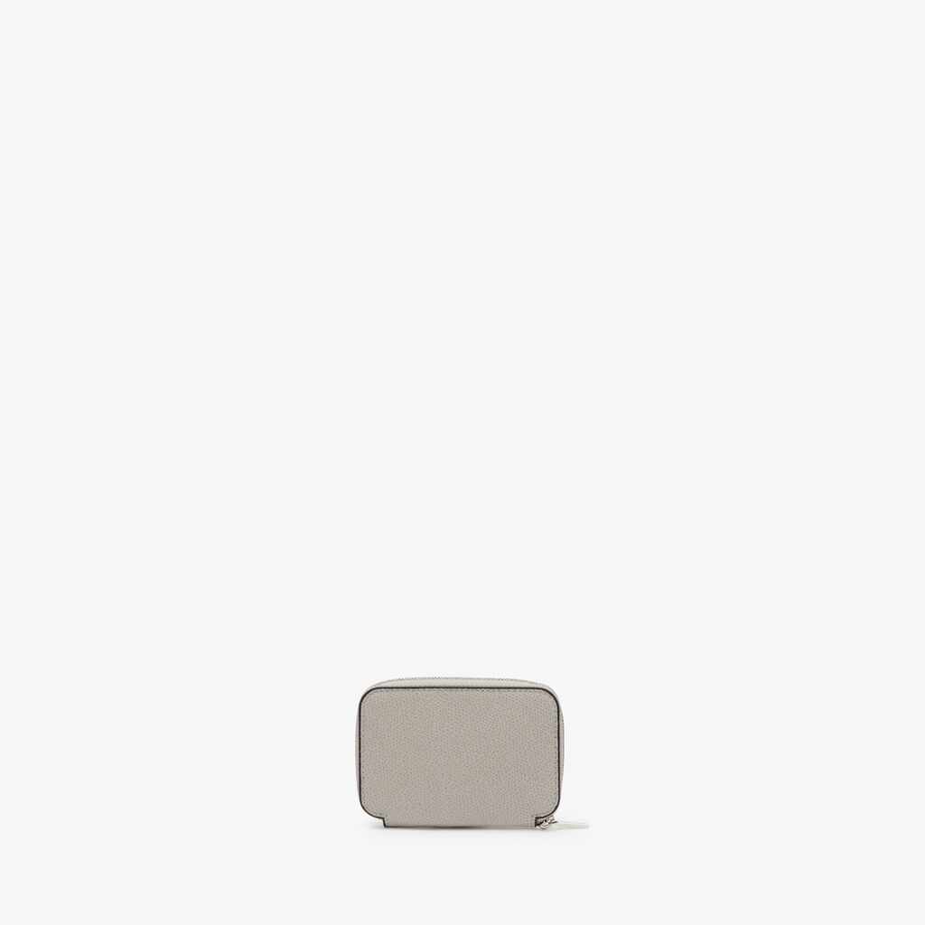 Valextra Portacarte da Donna in Pelle Grigio chiaro | Valextra Zip Around Offerte giornaliere