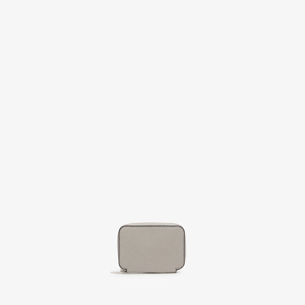 Valextra Portacarte da Donna in Pelle Grigio chiaro | Valextra Zip Around Offerte giornaliere