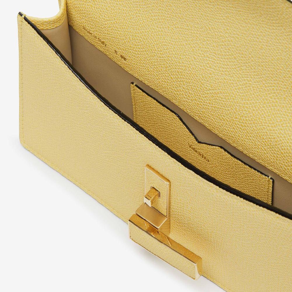 Valextra Clutch Donna di Lusso in Pelle Gialla con catena | Valextra Iside Ultimi tre giorni