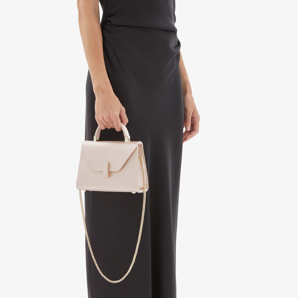 Valextra BORSA MICRO ISIDE RASO CON CATENA ORO CHIARO ACQUISTA ORA