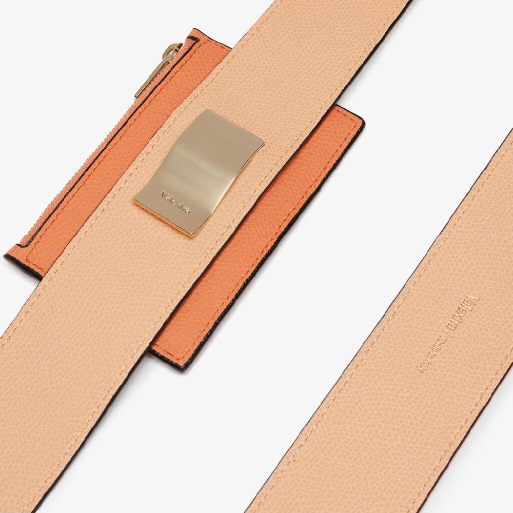 Valextra Tracolla per borse da Donna in Pelle Rosa e Arancione | Valextra Sostegno trimestrale