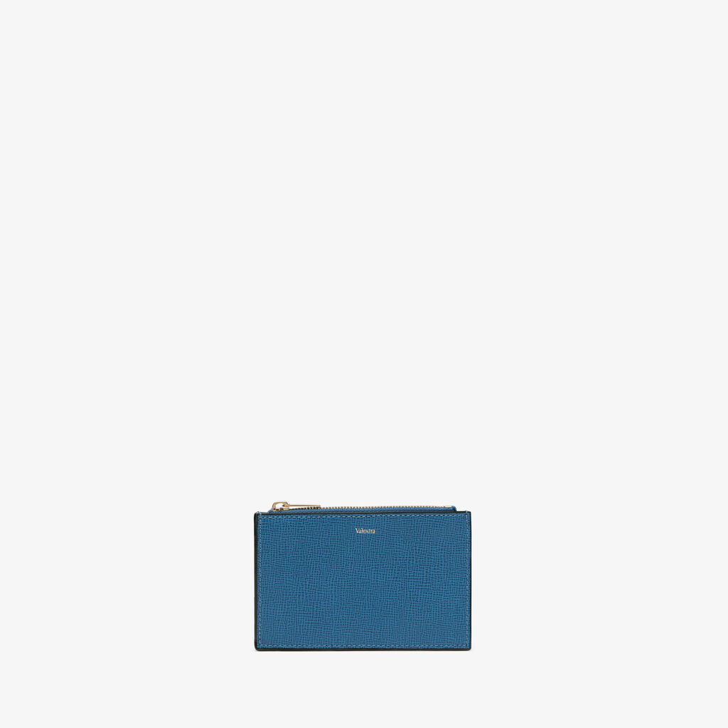 Valextra Portamonete da Donna in Pelle Blu Cobalto di Lusso | Valextra Super sconto